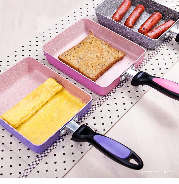 Justcook 13x18/15x18 CM Tamagoyaki Egg Rolls Pan Non-stick Steak Frying Pans General Use for Gas & Induction Cooker