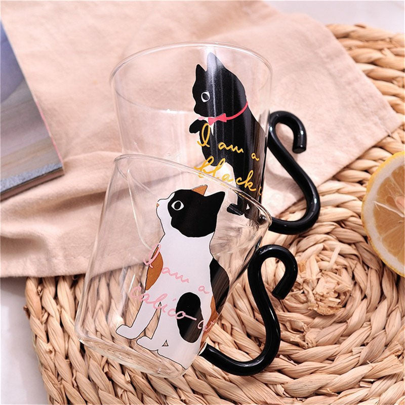 Meow - Glass Cat Mug