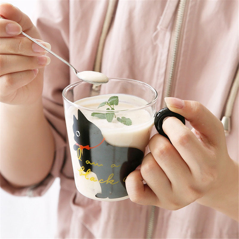 Meow - Glass Cat Mug