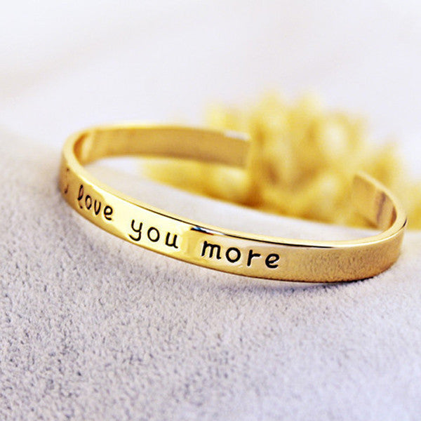 18k Gold Plated - I Love You More Bangle