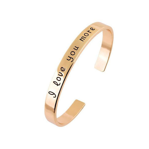 18k Gold Plated - I Love You More Bangle